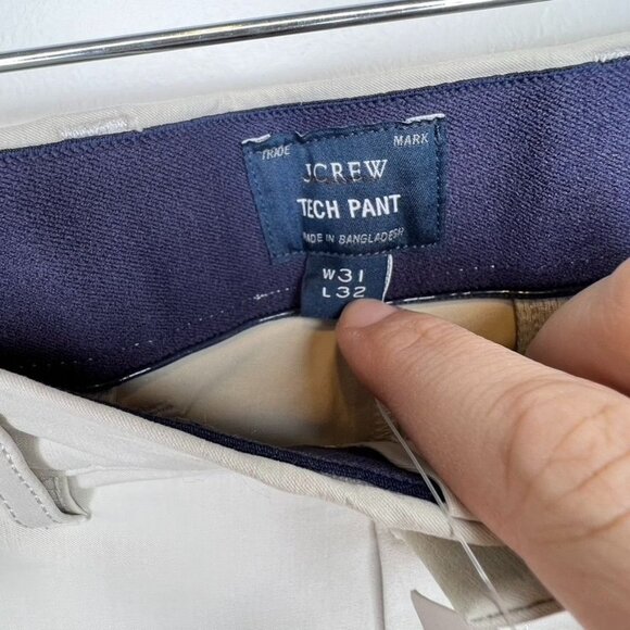 J.Crew Mens 770 Straight-Fit Tech Pant Size W31 L32 Cotton Blend Beige NWT - Picture 3 of 10